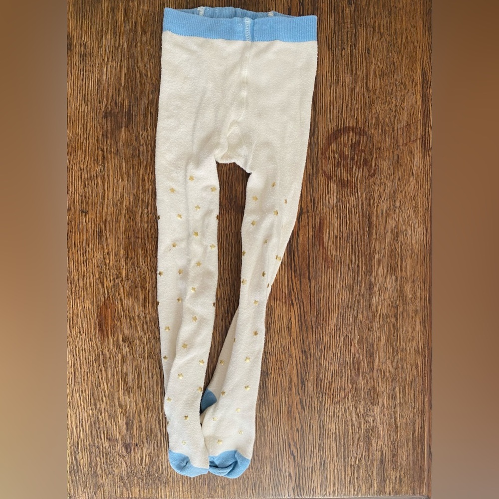 Mini Boden Girls Gold Foil Star Sock Tights, 3-4 Y